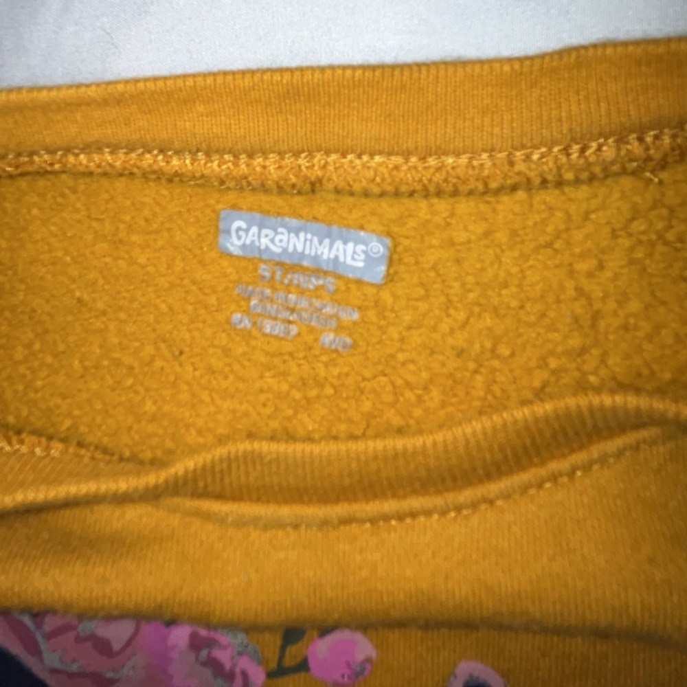 Mustard Yellow Toddler Girl Sweatshirt 5T Geranimals “Daddy’s Girl”  Long sleeve - Picture 4 of 4